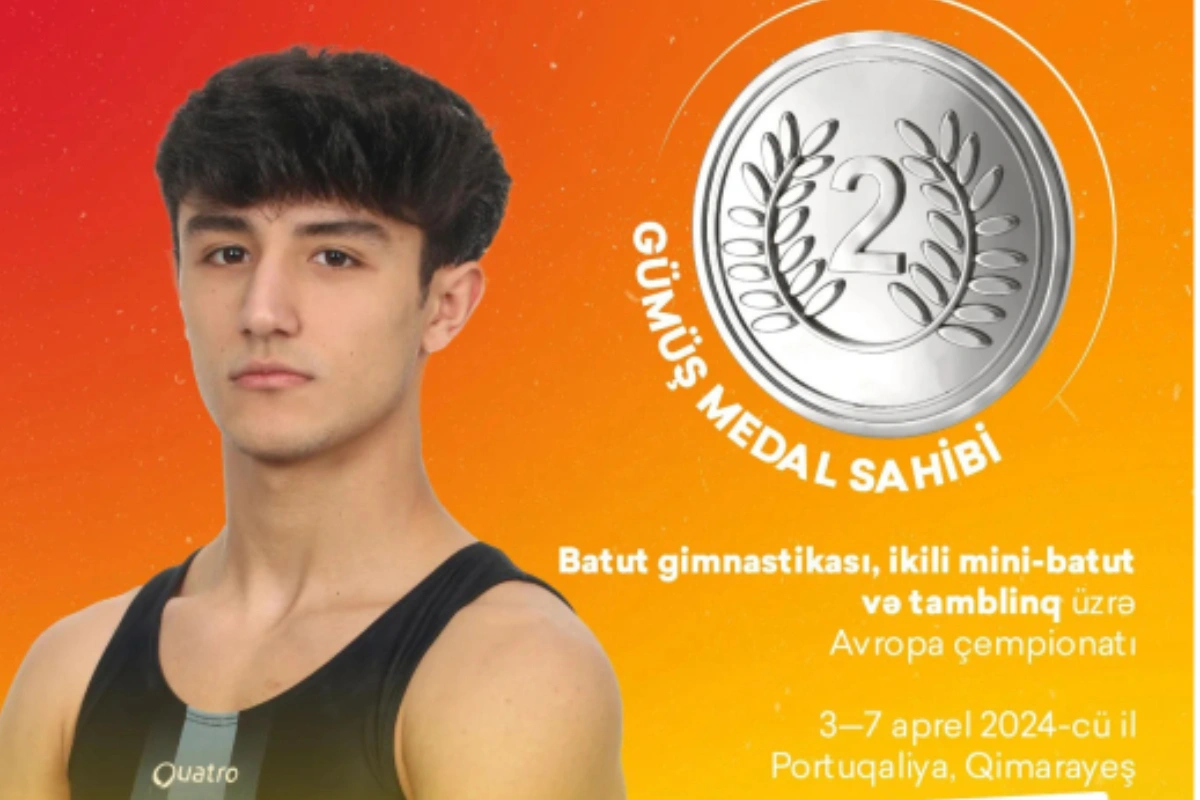 Gimnastımız Avropa çempionatında gümüş medal qazanıb